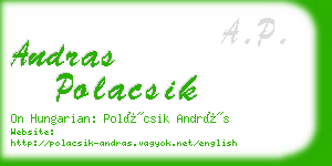 andras polacsik business card